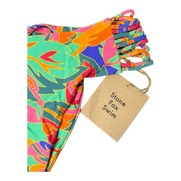 Stone Fox Swim Simone‎ Bikini Bottom in Stained Glass Print XL NWT - Picture 7 of 10